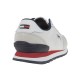 2000175203 Ανδρικό δετό sneakers καστορι λευκό/μπλέ