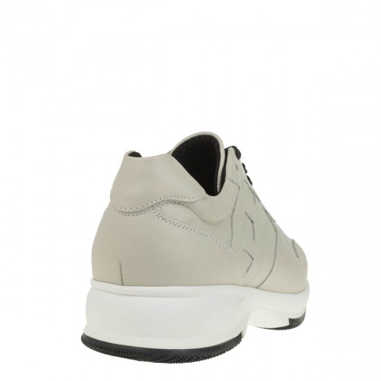 2000196301 Γυναικείο αθλητικό sneakers δετό δέρμα πάγος