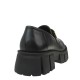 2000210301 Γυναικείο loafers mocassinsι δίπατο δέρμα μαύρο