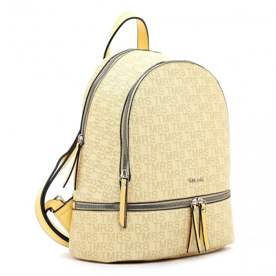 2000287901 Γυναικεία τσάντα πλάτης backpack κίτρινο