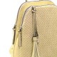 2000288801 Γυναικεία τσάντα πλάτης backpack πλεκτή κίτρινη