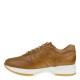 2000298801 Γυναικείο αθλητικό sneakers δετό δέρμα ταμπά αν.