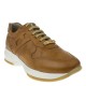 2000298801 Γυναικείο αθλητικό sneakers δετό δέρμα ταμπά αν.