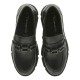 2000318001 Γυναικείο loafers mocassins δέρμα μαύρο
