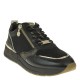 2000319501 Γυναικείο αθλητικό sneakers δετό μαύρο/χρυσό