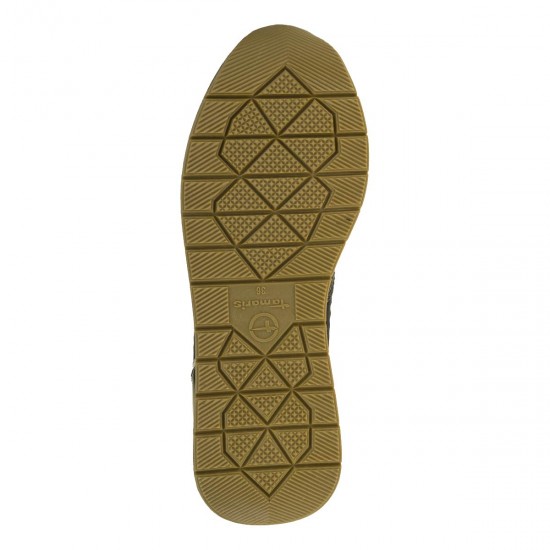 2000319501 Γυναικείο αθλητικό sneakers δετό μαύρο/χρυσό