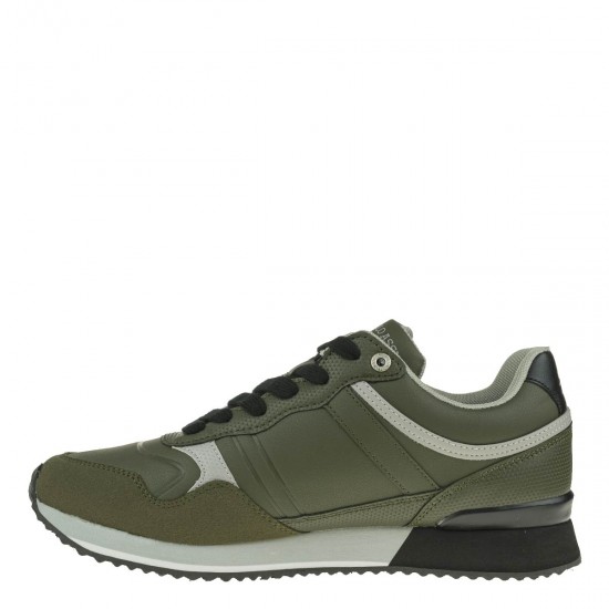 2000327301 Ανδρικό αθλητικό sneakers δετό λαδί