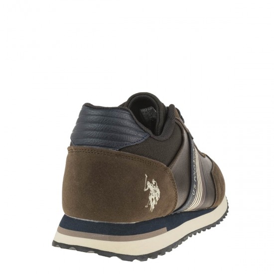 2000328001 Ανσρικό αθλητικό sneakers δετό καφέ