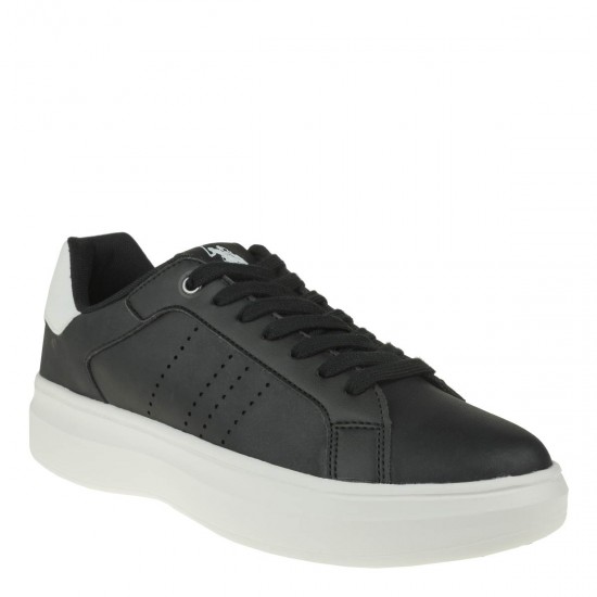 2000332401 Ανδρικό αθλητικό sneaker δετό μαύρο/λευκό