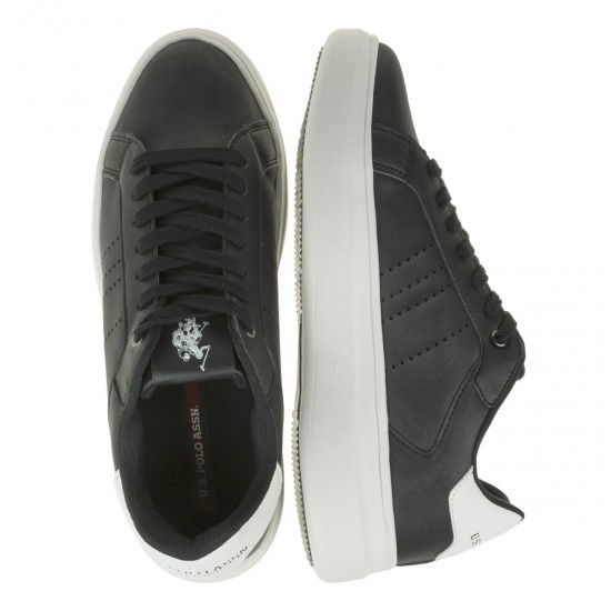 2000332401 Ανδρικό αθλητικό sneaker δετό μαύρο/λευκό