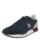 2000334901 Ανδρικό αθλητικό sneakers δετό μπλέ/γκρί
