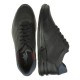 2000340101 Ανδρικό αθλητικό sneakers δετό δέρμα μαύρο/μπλέ