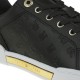 2000341101 Γυναικείο αθλητικό sneakers δετό μαύρο/χρυσό