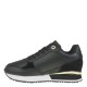 2000359901 Γυναικείο αθλητικό sneakers(μοδ.)δετό monograma μαύρο/χρυσό