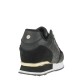 2000359901 Γυναικείο αθλητικό sneakers(μοδ.)δετό monograma μαύρο/χρυσό