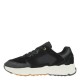 2000365301 Γυναικείο αθλητικό sneakers δετό δέρμα μαύρο