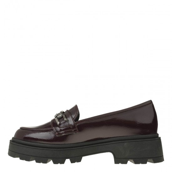 2000366901 Γυναικείο loafers mocassins λουστρίνι(σπαστό)μπορντώ
