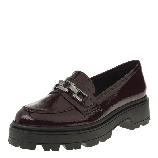 2000366901 Γυναικείο loafers mocassins λουστρίνι(σπαστό)μπορντώ