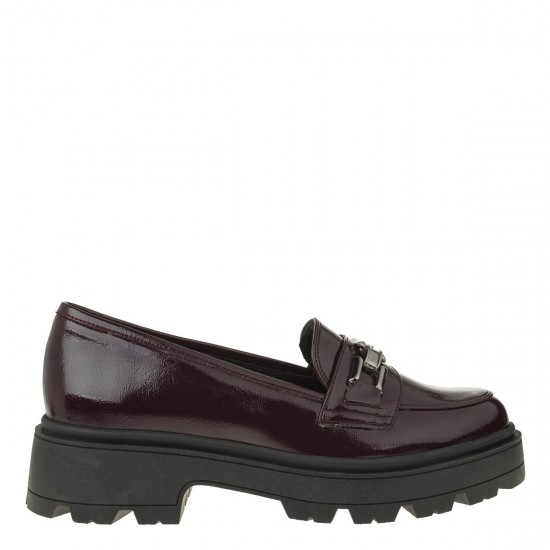 2000366901 Γυναικείο loafers mocassins λουστρίνι(σπαστό)μπορντώ