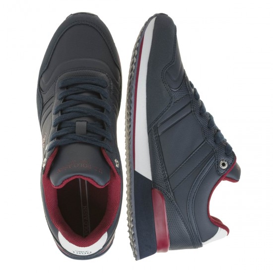 2000382501 Ανδρικό αθλητικό  sneakers δετό μπλέ/κόκκινο/λευκό