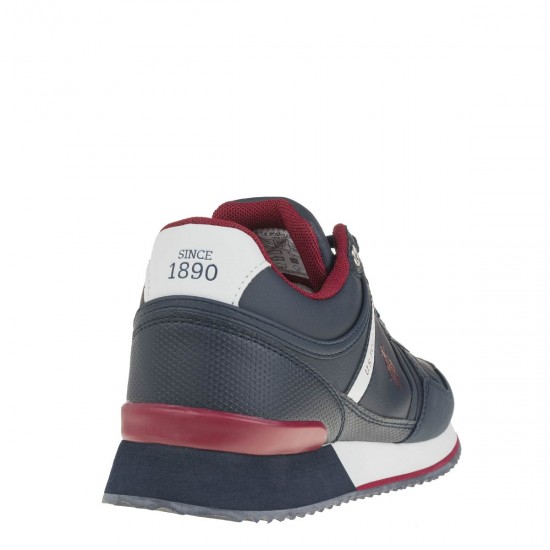 2000382501 Ανδρικό αθλητικό  sneakers δετό μπλέ/κόκκινο/λευκό