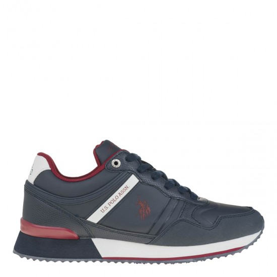 2000382501 Ανδρικό αθλητικό  sneakers δετό μπλέ/κόκκινο/λευκό