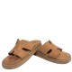 3000002902 Γυναικείο σανδάλι χαμηλό mules flatform nabuk leather ταμπά
