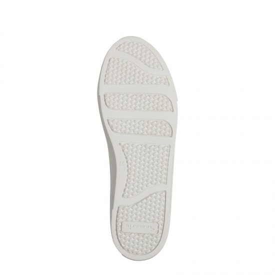3000003201 Γυναικείο sneakers δετό μεταλιζέ λευκό(περλέ)ασημί