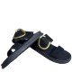 3000003401 Γυναικείο σανδάλι τσόκαρο φάσες nabuk leather μαύρο