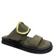 3000003404 Γυναικείο σανδάλι τσόκαρο φάσες nabuk leather λαδί