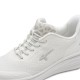 3000004201 Γυναικείο sneakers δετό λευκό/ασημί