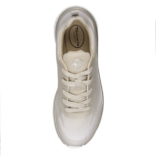 3000004602 Γυναικείο sneakers δετό μπέζ