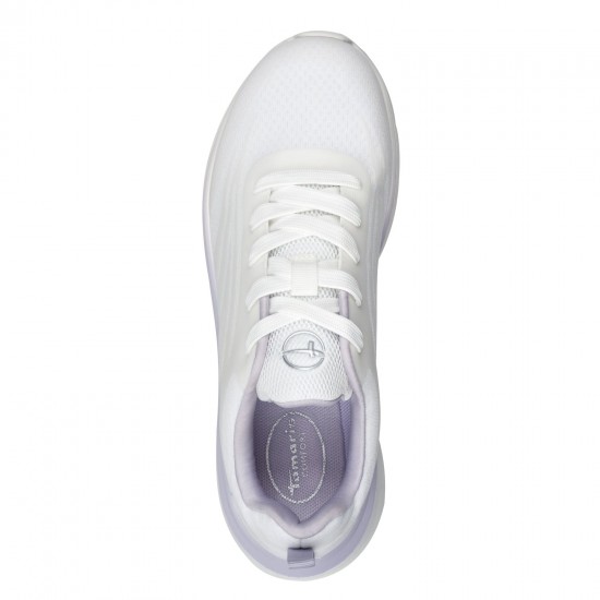 3000004603 Γυναικείο sneakers δετό λευκό/λιλά
