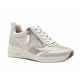 3000004801 Γυναικείο sneakers δετό μπέζ/πλατίνα