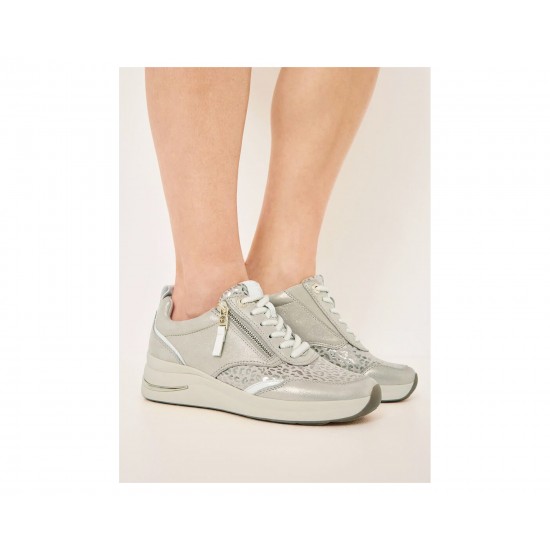 3000004801 Γυναικείο sneakers δετό μπέζ/πλατίνα