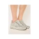 3000004801 Γυναικείο sneakers δετό μπέζ/πλατίνα