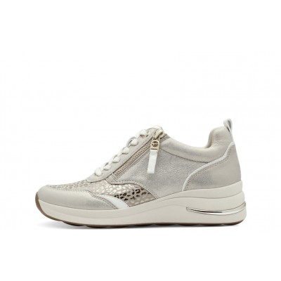 3000004801 Γυναικείο sneakers δετό μπέζ/πλατίνα