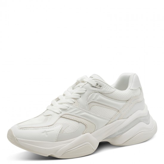 3000005301 Γυναικείο αθλητικό tamaris sneakers δετό λευκό