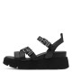 3000006501 Γυναικείο σανδάλι πέδιλο flatform tamaris μαύρο