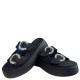 3000007501 Γυναικείο τσόκαρο flatform τρίπατο φάσες nabuk leather μαύρο