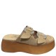 3000007503 Γυναικείο τσόκαρο flatform τρίπατο φάσες nabuk leather μπέζ