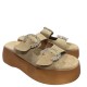 3000007503 Γυναικείο τσόκαρο flatform τρίπατο φάσες nabuk leather μπέζ