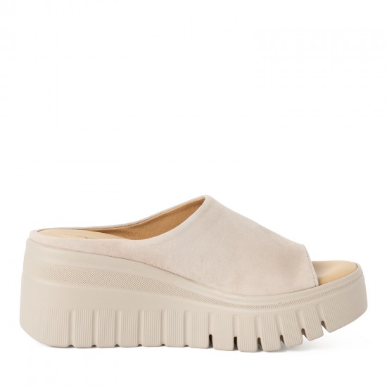 3000009301 Γυναικείο τσόκαρο flatform tamaris φάσα nabuk taupe