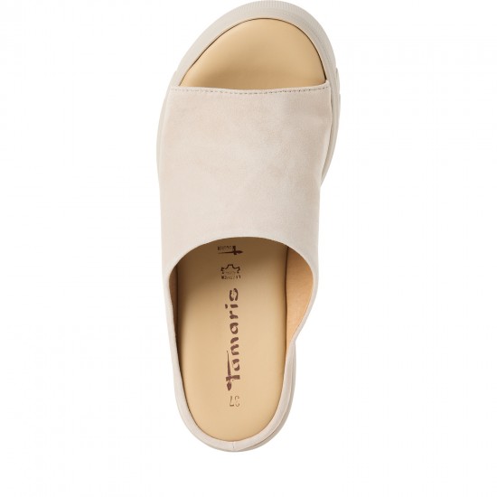 3000009301 Γυναικείο τσόκαρο flatform tamaris φάσα nabuk taupe