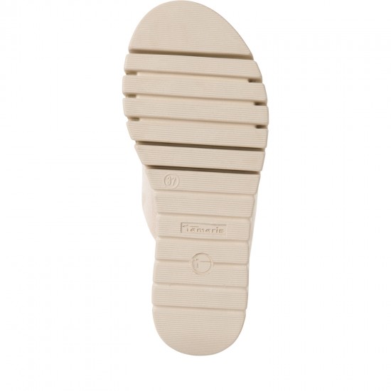 3000009301 Γυναικείο τσόκαρο flatform tamaris φάσα nabuk taupe