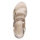 3000010201 Γυναικείο πέδιλο σανδάλι flatform μεσαίο tamaris comfort δέρμα ivory comb