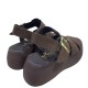 3000010402 Γυναικείο τσόκαρο flatform τρίπατο nabuk leather καφέ