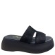 3000010501 Γυναικείο τσόκαρο flatform τρίπατο nabuk leather μαύρο