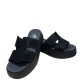 3000010501 Γυναικείο τσόκαρο flatform τρίπατο nabuk leather μαύρο