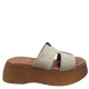 3000010502 Γυναικείο τσόκαρο flatform τρίπατο nabuk leather πούρο